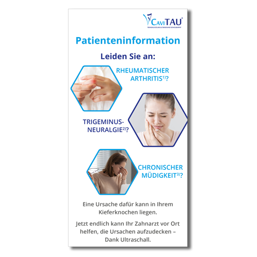 CaviTAU® Patienten Informationsflyer (zum Nachbestellen), 250 Stck.